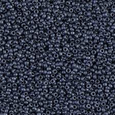 Miyuki rocailles Perlen 15/0 - Matted gunmetal 15-2001